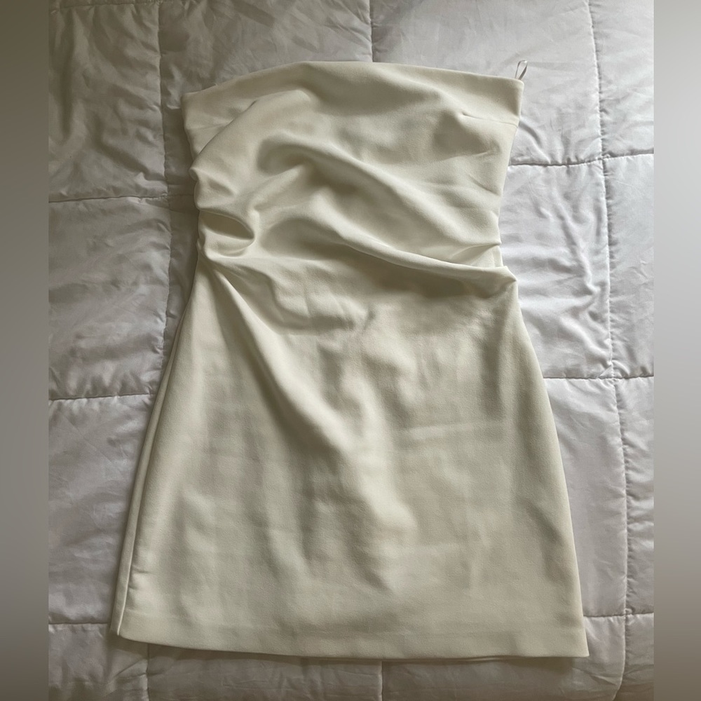 zara short strapless dress